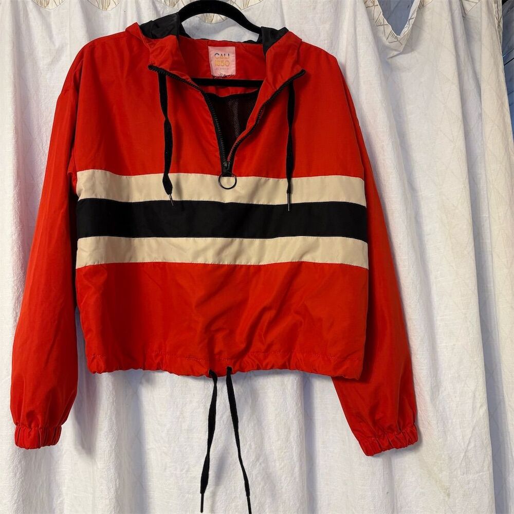 Forever 21 Red and Black Utility Jacket